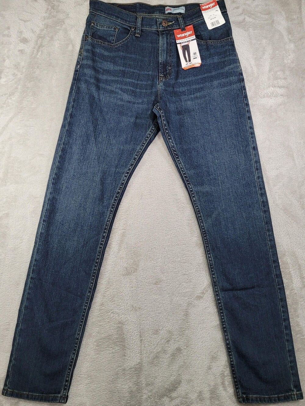 Wrangler Five Star Jeans Mens 30x32 Blue Med Wash Regular Taper Stretch Denim